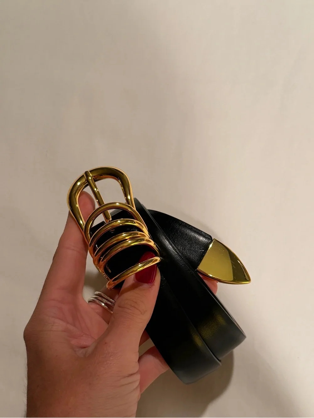 Dehanche Hollyhock Belt Black/Gold Size M excellent condition